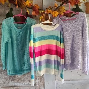 3 Sweaters girls size 7/8